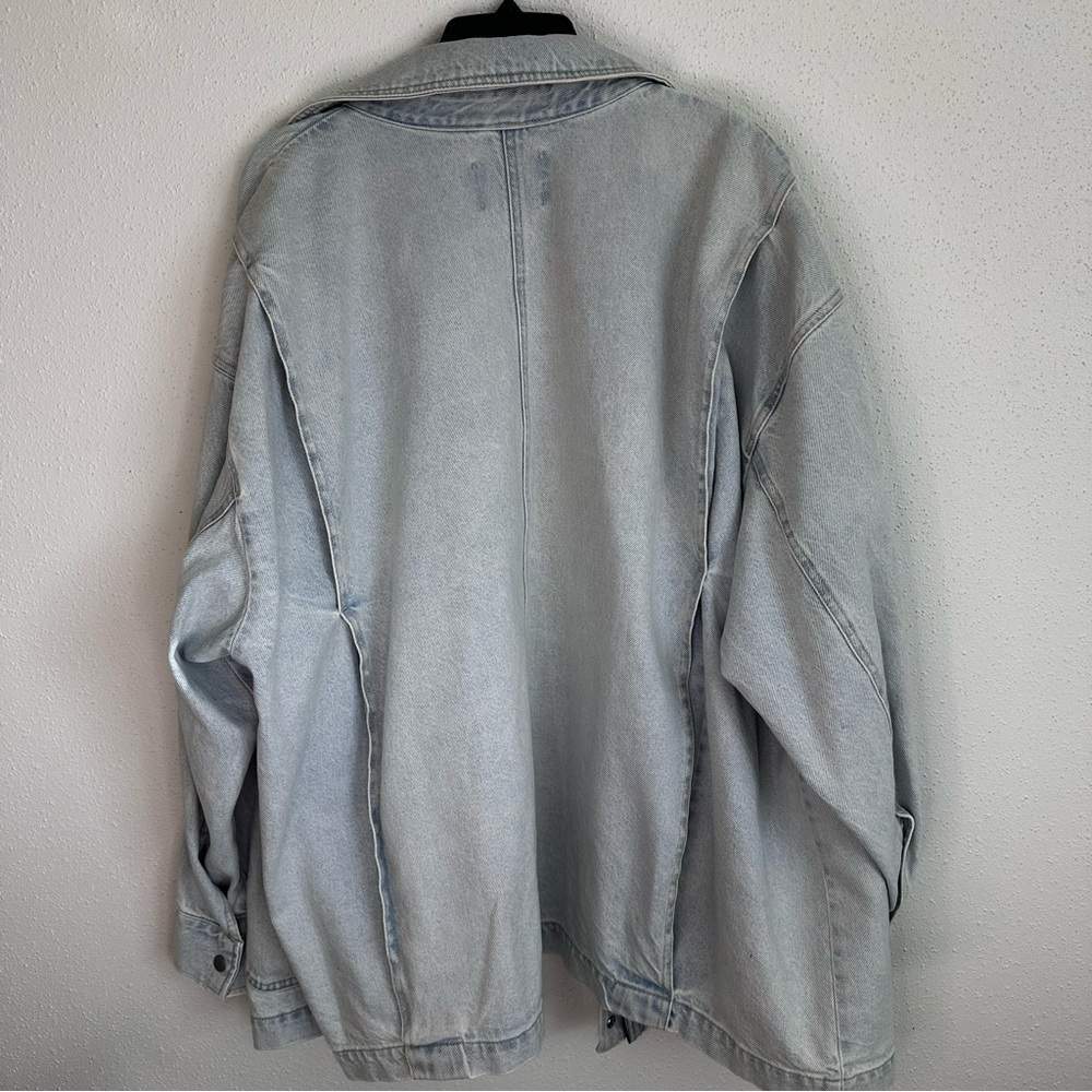 H&M Oversized Light Denim Jacket Sz XXL - Picture 6 of 16